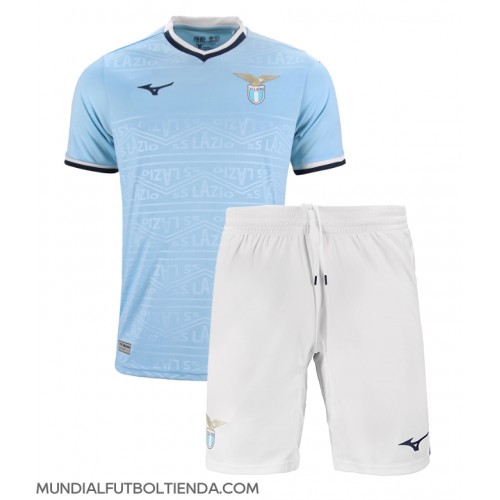 Camiseta Lazio Primera Equipación Replica 2024-25 para niños mangas cortas (+ Pantalones cortos)